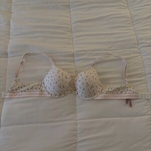 Victoria's Secret Cream and Pink Floral Bra